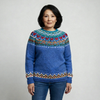 Classic Scandinavian Pattern Sweater for Women