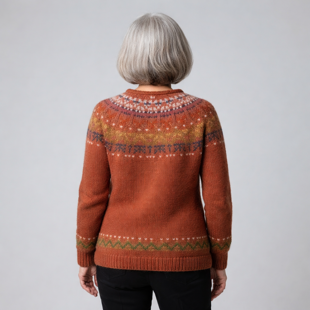 Elegant Fair Isle Crewneck Sweater