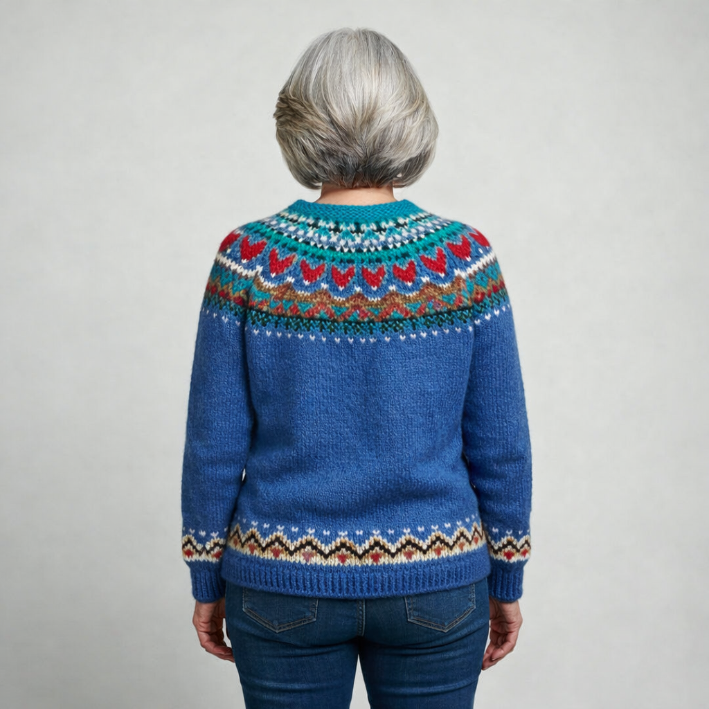 Classic Scandinavian Pattern Sweater for Women