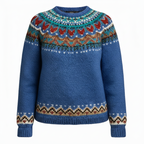Classic Scandinavian Pattern Sweater for Women
